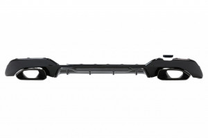 Difuzor Bara Spate Evacuare Dubla si Tobe Ornament compatibil cu BMW Seria 3 G20 G28 Sedan G21 Touring 2019-> M340i M Look Carbon