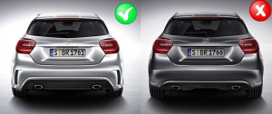 Difuzor Bara Spate MERCEDES A-Class W176 2012-> Black - Img 7