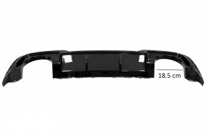 Difuzor Bara Spate Negru Lucios si Prelungire Bara Fata Lip compatibil cu Audi A3 8V Facelift 2017-2019 Sedan Cabrio RS3 Design doar pentru bara S-Line - Img 3