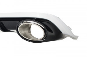 Difuzor Bara Spate si Ornamente Evacuare compatibil cu Audi A6 4G Facelift 2015-2018 RS6 Design - Img 5