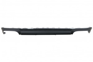 Difuzor Bara Spate si Ornamente Evacuare compatibil cu Audi A6 C8 4K Avant Sedan (2018-up) S6 Design Negru Mat - Img 2