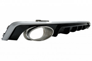 Difuzor Bara Spate si Ornamente Evacuare compatibil cu Audi A6 C8 4K Avant Sedan (2018-up) RS6 Design Argintiu - Img 8