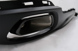 Difuzor Bara Spate si Ornamente Evacuare compatibil cu BMW X5 F15 2013-2018 M-tech V8 Design Cenusiu Lucios - Img 4
