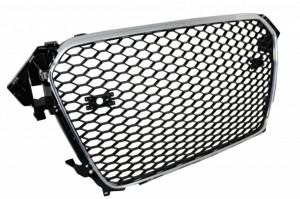 Difuzor Bara Spate si Ornamente Evacuare Grila Centrala compatibil cu AUDI A4 B8 Facelift 2012-2015 Sedan Limo Avant RS4 Design - Img 6