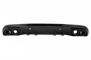 Difuzor cu ornamente evacuare si Eleron Portbagaj compatibil cu Mercedes C-Class W205 2014-2020 pentru bara AMG Sport Line - Img 7