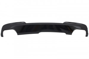 Difuzor de aer cu evacuare dubla negru lucios compatibil cu BMW F10 F11 Seria 5 2011-2017 M-Technik 550i Design