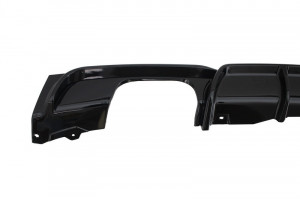 Difuzor Spate Evacuare Dubla Negru Lucios cu Ornamente Evacuare Crom M-Power compatibil cu BMW Seria 3 2011-> F30 F31 M Performance Sport Design - Img 5