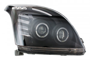 Faruri Angel Eyes compatibil cu Toyota Land Cruiser FJ120 2003-2009 Negru - Img 2