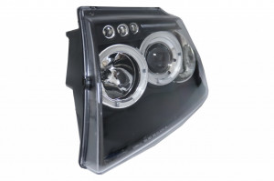 Faruri Angel Eyes compatibile cu Jeep Grand Cherokee 1999-2004 Negru - Img 4