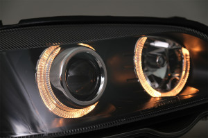 Faruri compatibil cu OPEL Astra G 1997-2004 Angel Eyes Negru - Img 3