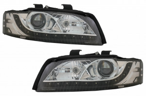 Faruri compatibile AUDI A4 B6 8E 2001-2004 LED DRL Look Black