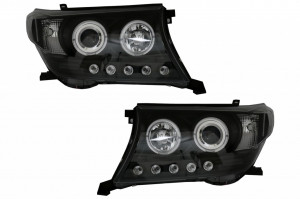 Faruri compatibile cu TOYOTA Land Cruiser FJ200 2008-2012 Facelift 2012 Look Negru