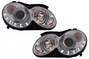 Faruri LED compatibil cu Mercedes CLK W209 C209 Coupe A209 Cabrio 2003-2010 Crom