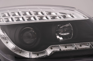Faruri LED DRL compatibil cu Opel Astra H 2004-2009 Negru - Img 4