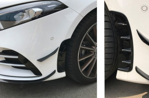 Grila Aripa Laterale Aerisiri compatibil cu Mercedes A Class W177 2018-> Negru Lucios - Img 2