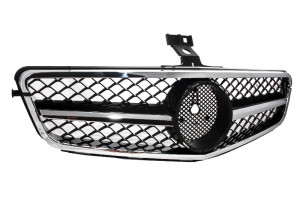 Grila Centrala compatibil cu MERCEDES C-Class W204 S204 Limousine Station Wagon 2007-2014 Sport Negru Lucios & Crom - Img 3