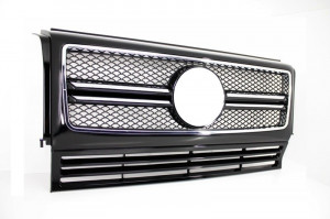 Grila Centrala compatibil cu Mercedes G-Class W463 1990-2012 G65 Look Negru Lucios Edition - Img 2