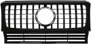 Grila Centrala compatibil cu MERCEDES G-Class W463 1990-2014 G63 GT-R Panamericana Design Negru Lucios