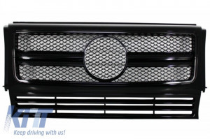 Grila Centrala compatibil cu Mercedes W463 G-Class 1990-2012 G65 G63 Design Negru Lucios Edition - Img 4