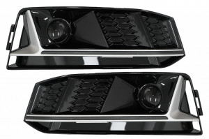 Grile Laterale compatibil cu Audi A4 B9 S-Line Sedan Avant 2016-2018 RS4 Design Silver Edition