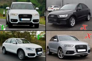 Grile Laterale compatibil cu Audi Q3 8U 2011-2014 RS Design Piano Black - Img 5