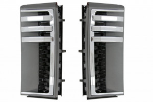Grile Laterale compatibil cu Land Range Rover Vogue III L322 2002-2012 Autobiography Side Vents Gray Piano Black Edition Design Nou