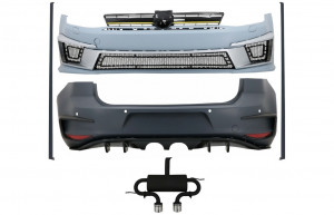 Kit Exterior Complet compatibil cu VW Golf VII 7 2012-2017 R400 Look cu Sistem de evacuare complet