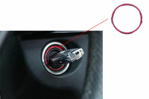 Ornament Contact rosu din Aluminiu compatibil cu Mercedes A Class W176 B Class W246 CLA Class C117 and GLA Class X156