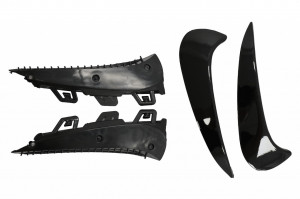 Ornamente Bara Spate Flapsuri Negru Lucios compatibil cu Mercedes GLA SUV H247 2020-> Sport Line - Img 4