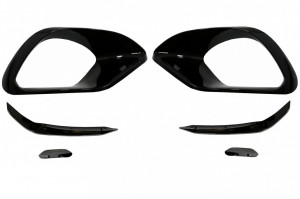 Ornamente Grile Laterale compatibil cu Mercedes CLA 45, CLA 45S X118 C118 2019-> Negru Lucios - Img 3