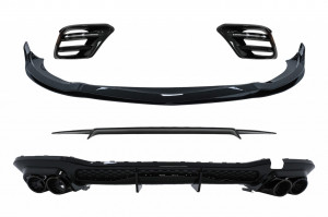 Pachet Exterior Aero compatibil cu Mercedes S-Class W223 Limousine Sport Line 2020-> Negru Lucios