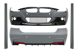 Pachet Exterior compatibil cu BMW Seria 3 F30 2011-2019 cu Stopuri LED Rosu Fumuriu Semnal Dinamic Secvential - Img 2
