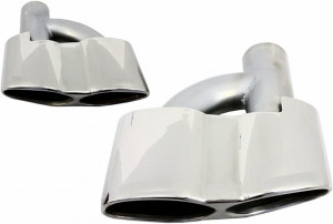 Pachet Exterior Complet compatibil cu Mercedes S-Class W221 2005-2011 cu Grila Negru Lucios si Ornamente Tobe Crom - Img 8