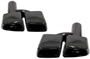 Pachet Exterior Complet compatibil cu Mercedes S-Class W221 2005-2011 si Ornamente evacuare Negre - Img 7