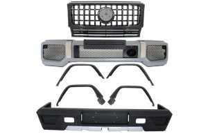 Pachet Exterior Complet cu Grila centrala compatibil cu Mercedes G-Class W463 1989-2017 G65 Design