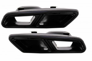 Pachet Exterior Complet cu Ornamente Evacuare Negre compatibil cu Mercedes E-Class W212 Facelift 2013-2016 E63 Design - Img 5