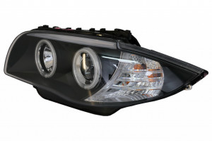 Set faruri CCFL Angel Eyes compatibil cu BMW 1 Series E87/E81/E82/E88 2004-2011 Negru - Img 3