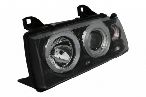 Set faruri compatibil cu BMW E36 1990-1999 Angel Eyes Black - Img 4