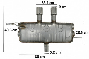 Sistem de evacuare complet compatibil cu VW Golf 5 R32 2003-2008 Negru lucios - Img 2