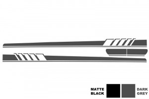STICKERE LATERALE GRI INCHIS compatibil cu MERCEDES C-Class C205 Coupe A205 Cabriolet 2014-> C63 Design - Img 2
