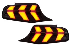 Stopuri Full LED compatibil cu Ford Mustang V Pre-Facelift (2010-2012) Fumuriu 7 moduri Dinamic