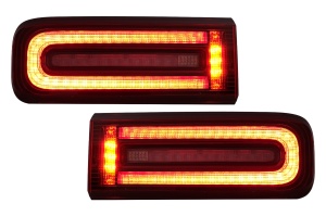 Stopuri Full LED compatibil cu Mercedes G-Class W463 2008-2017 Facelift 2018 Design LED Dinamic Secvential