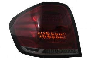Stopuri FULL LED compatibil cu Mercedes M-Class W164 2005-2008 Rosu Fumuriu - Img 4
