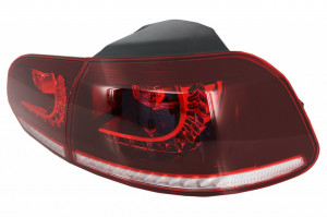 Stopuri FULL LED compatibil cu VW Golf 6 VI 2008-2013 R20 Design Semnal Secvential Dinamic - Img 4