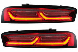 Stopuri Full LED Light Bar compatibil cu Chevrolet Camaro 2015-2017 Rosu cu Semnal Dinamic