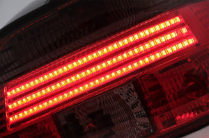 Stopuri LED BAR compatibil cu BMW 5 Series E39 Sedan 1995-2000 Rosu Fumuriu - Img 4