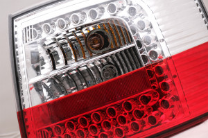 Stopuri LED compatibil cu Audi A6 4B C5 Avant Station Wagon 1997-2005 Rosu si Alb Clar - Img 3