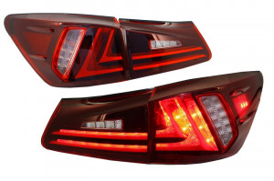 Stopuri LED compatibil cu LEXUS IS XE20 2005-2012 Light Bar Facelift New XE30 Design Rosu Clar