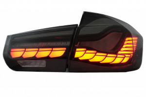Stopuri OLED compatibil cu BMW Seria 3 F30 2011-2019 F35 F80 Rosu Fumuriu M4 Design - Img 2