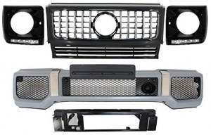 Ansamblu Bara Fata G65 cu Grila Centrala GT-R Panamericana Design compatibil cu MERCEDES G-Class W463 1989-2012 - Img 6